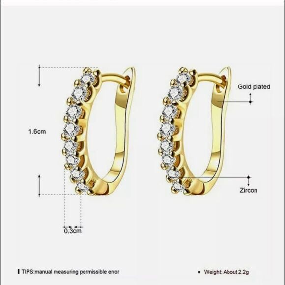 The Icon Pretty 14k Gold plated hoop earrings - Picture 3 of 10